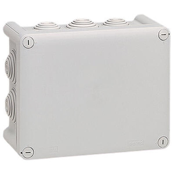 Boîte de dérivation étanche Plexo rectangulaire 155 × 110 × 74 mm 10 embouts gris – Legrand 092042 – photo 1