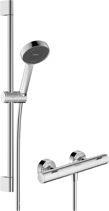 Ensemble de douche thermostatique avec barre 65 cm – Hansgrohe