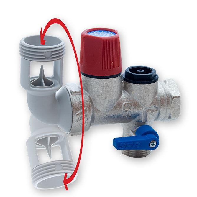 Groupe de sécurité coudé 7 bar siège inox pour chauffe-eau – Watts 2252571