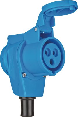 Prise de courant double CEE P17 + standard français à monter sur câble – Brennenstuhl