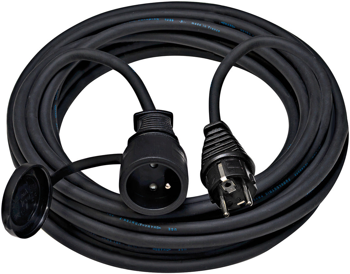 Rallonge électrique 10 m H07RN-F 3G2,5 – 1169331 – Brennenstuhl – noire, IP44