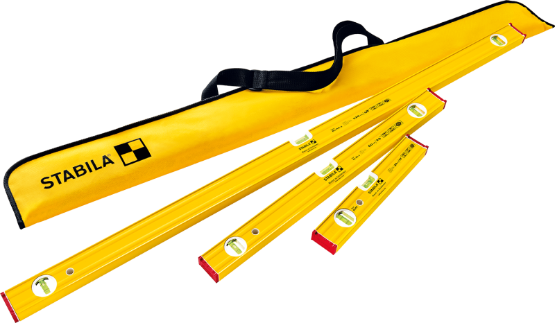 Set de 3 niveaux à bulle – PRO SET 80 AS 19714 – Stabila – 120 cm + 60 cm + 30 cm + housse