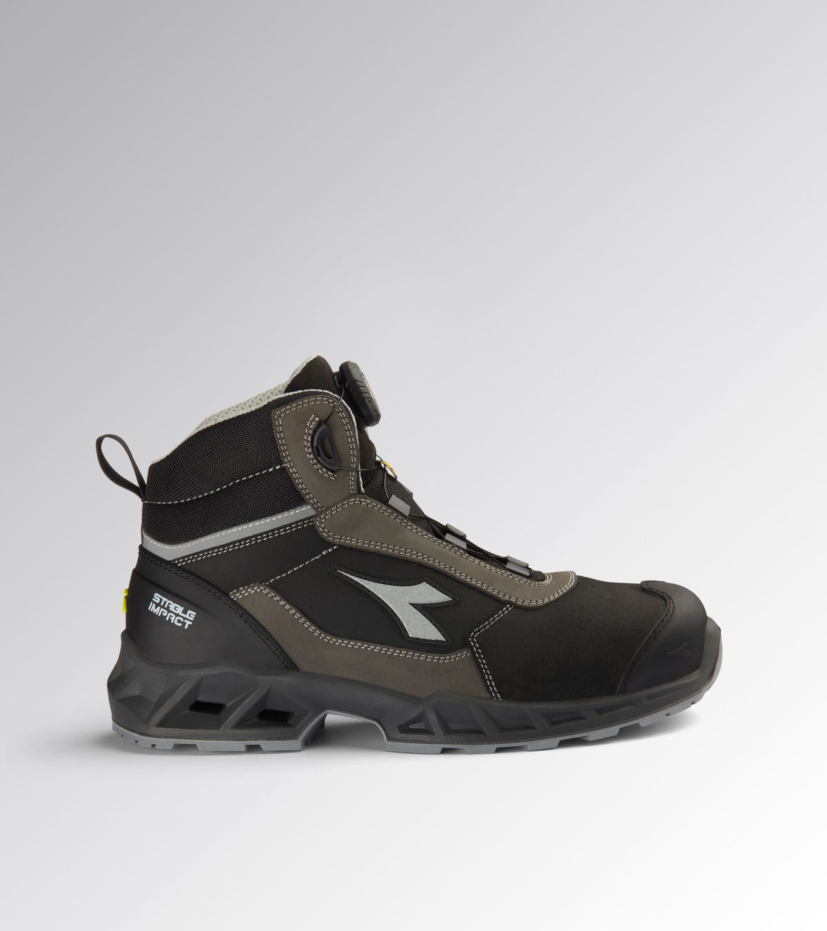 Chaussures de sécurité hautes S3S – Diadora Utility Shark Stable Impact Leather Quick Mid – photo 1