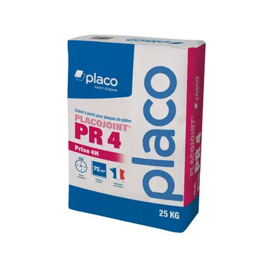Enduit joint en poudre Placojoint PR4 – prise 4 h, avec bande – Placo – sac de 25 kg