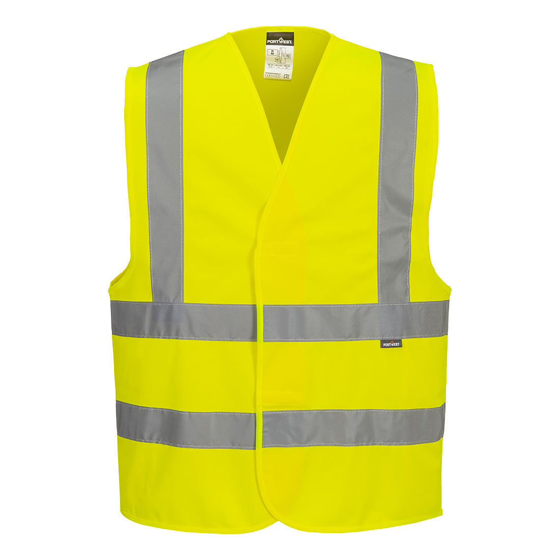 Gilet haute visibilité – Portwest C470 baudrier double ceinture – jaune – photo 1