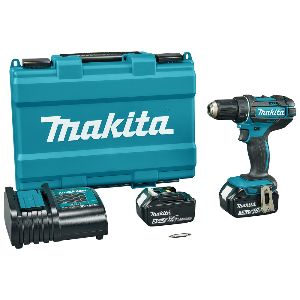 Perceuse-visseuse sans fil 18 V – DDF482SFE – Makita – 2 batteries 3 Ah, chargeur + coffret – photo 1