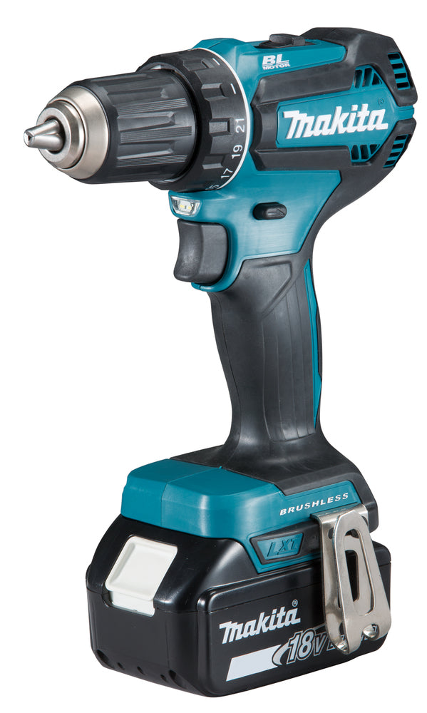 Perceuse-visseuse sans fil 18 V brushless – DDF485RTJ – Makita – 2 batteries 5 Ah, chargeur rapide + coffret MAKPAC – photo 2