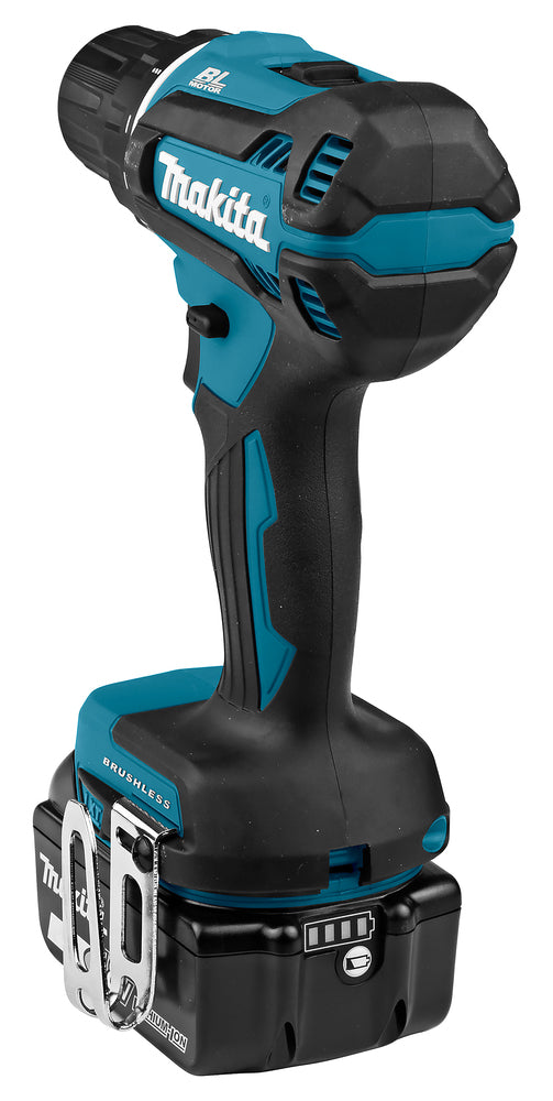 Perceuse-visseuse sans fil 18 V brushless – DDF485RTJ – Makita – 2 batteries 5 Ah, chargeur rapide + coffret MAKPAC – photo 3