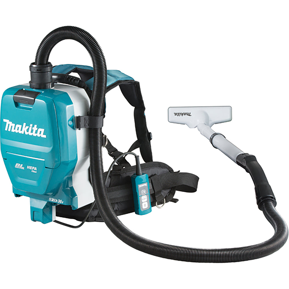Aspirateur dorsal sans fil 36 V (2 x 18 V LXT) 110 mbar HEPA – Makita