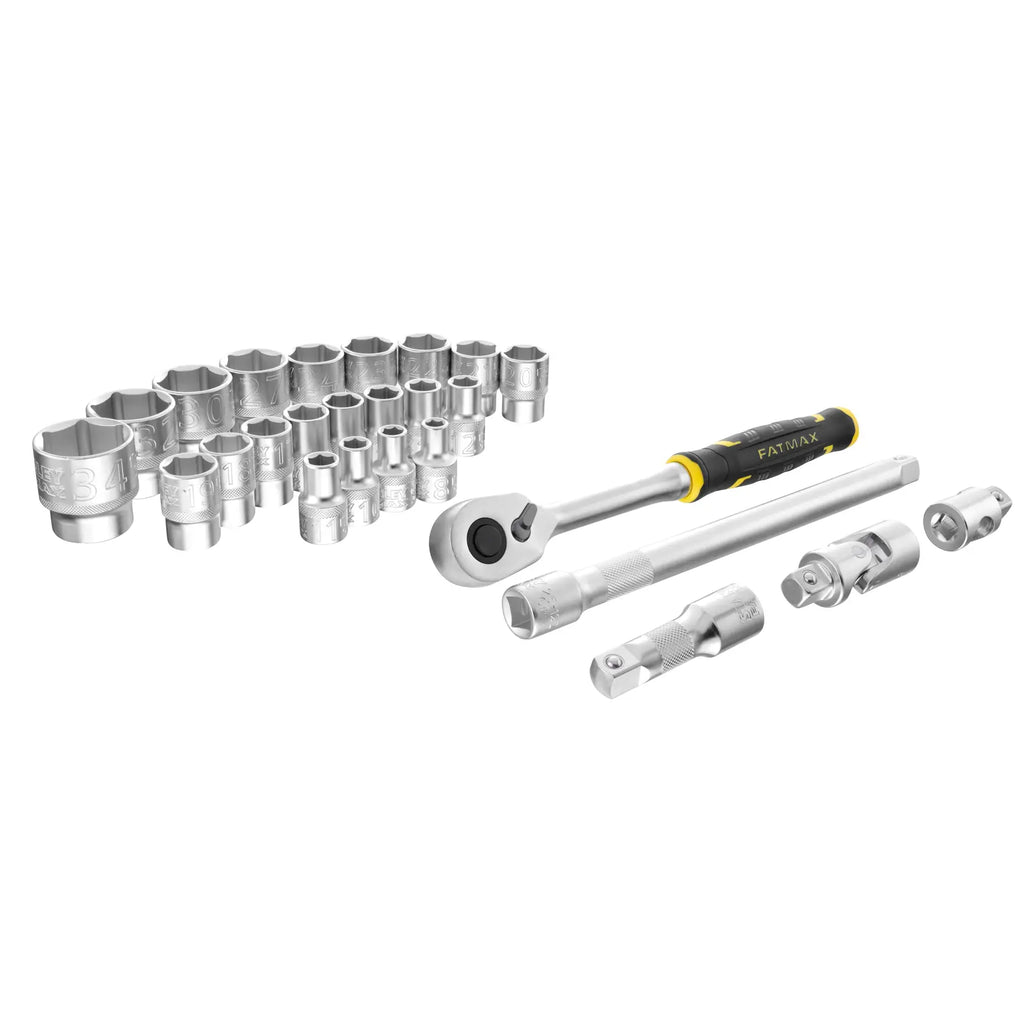 Coffret de douilles 1/2" Stakbox L FatMax – FMMT98103-1 – Stanley – 26 pièces avec cliquet 120 dents – photo 2