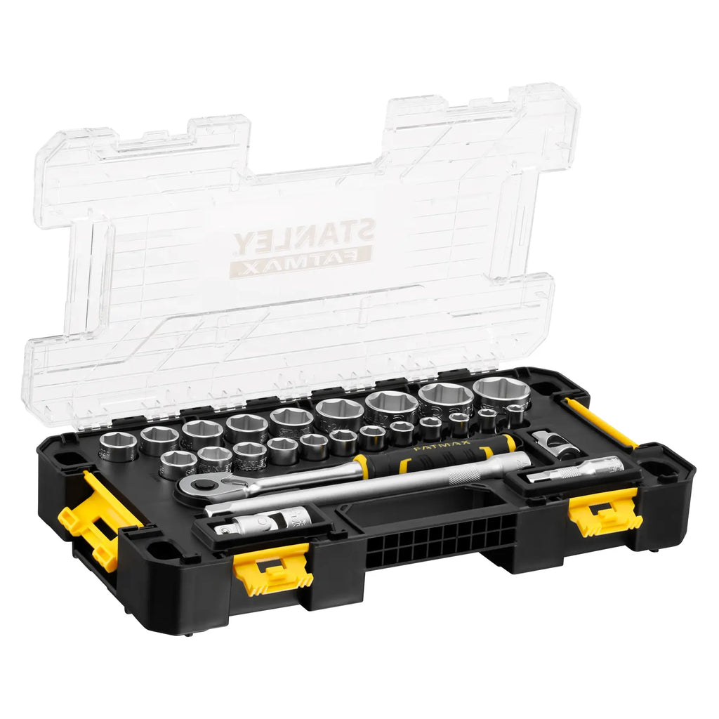 Coffret de douilles 1/2" Stakbox L FatMax – FMMT98103-1 – Stanley – 26 pièces avec cliquet 120 dents – photo 3