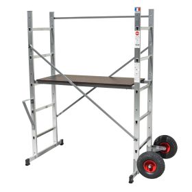 Échafaudage roulant léger aluminium HobbyStep H3 – Hailo – hauteur de travail 3 m – photo 3