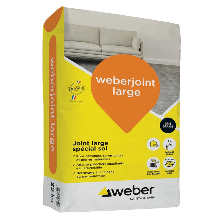 Mortier joint large spécial sol – Weber