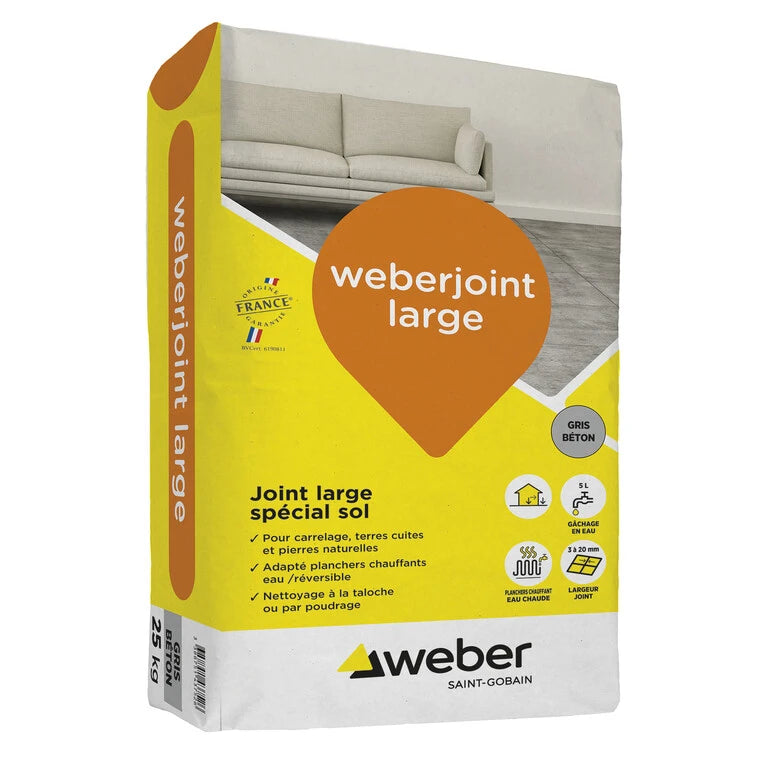 Mortier joint large spécial sol – Weber
