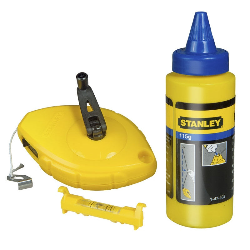 Cordeau traceur 30 m + poudre bleue et niveau ficelle – Stanley 0-47-443 – photo 4