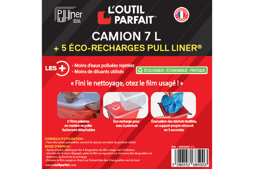 Camion à peinture 7 L avec 5 éco-recharges – Pull Liner 2685000 – L'Outil Parfait – lot camion + 5 films – photo 2