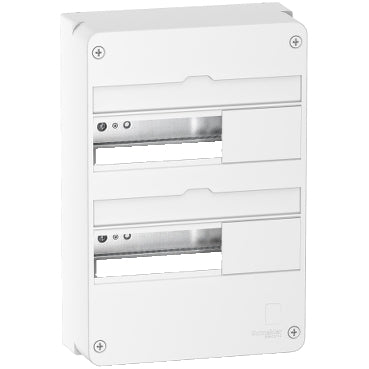 Tableau électrique pré-équipé 2 rangées 13 modules – Resi9 XP – Schneider Electric – 2 interrupteurs différentiels + 7 disjoncteurs