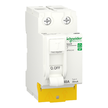 Interrupteur différentiel 2P 40 A 30 mA type A – Resi9 – Schneider Electric – 2 modules