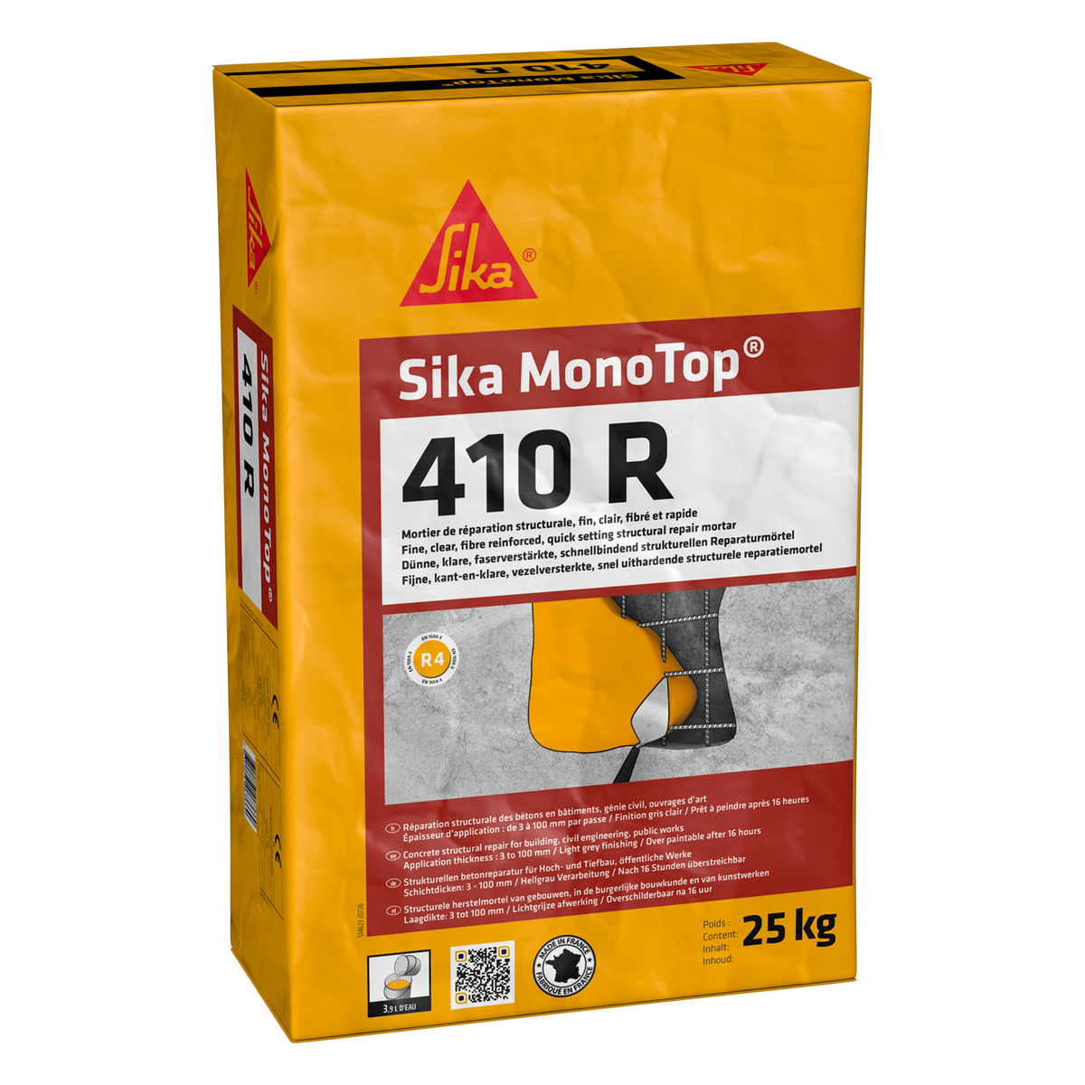 Mortier de réparation structurale R4 – Sika MonoTop-410 R – Sika – sac 25 kg – photo 1