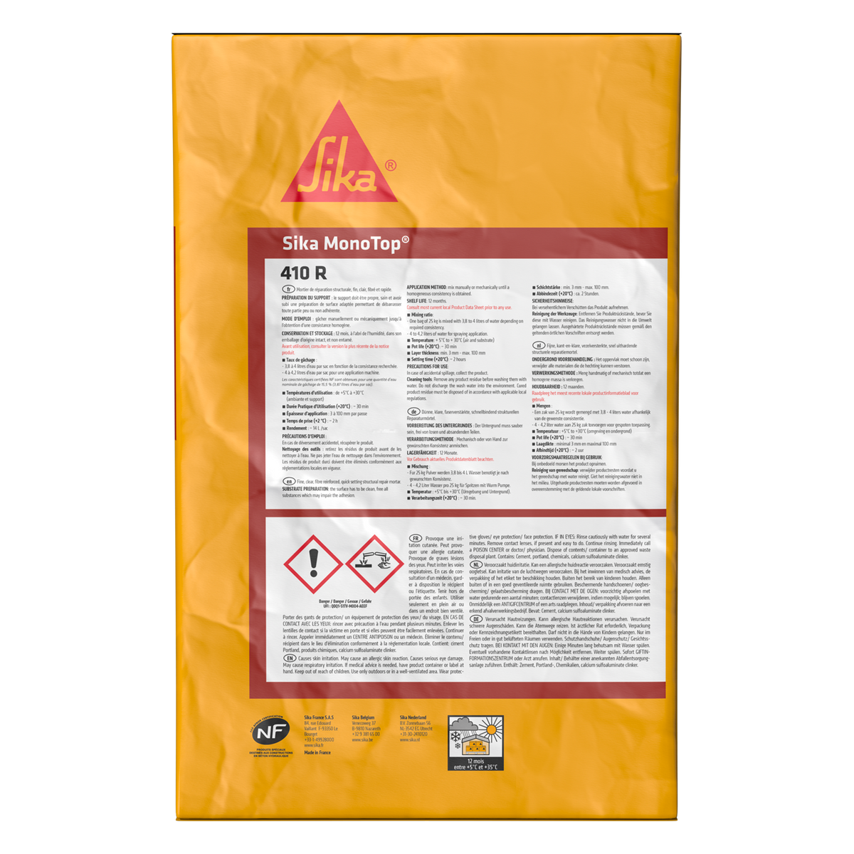 Mortier de réparation structurale R4 – Sika MonoTop-410 R – Sika – sac 25 kg – photo 2