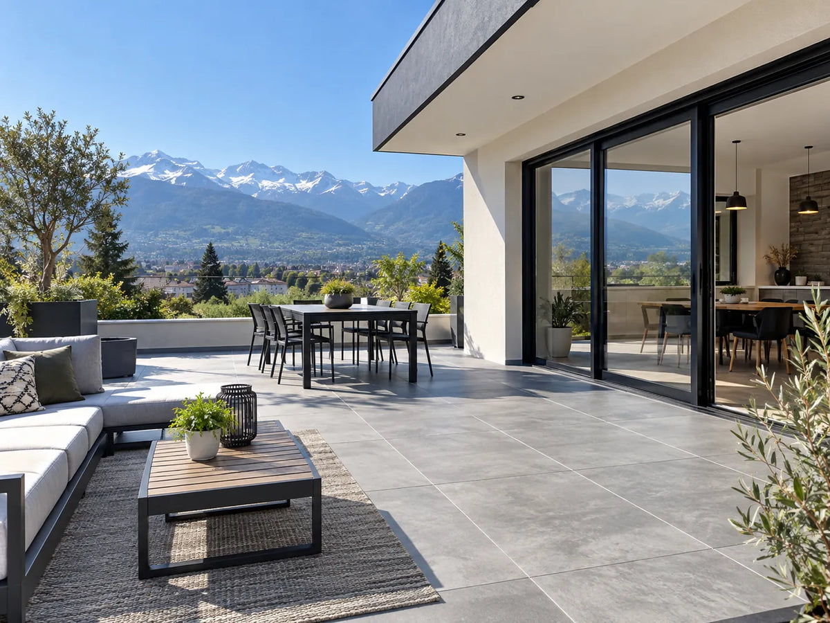 Illustration – dalle béton ou terrasse, projet type QUALITE 24