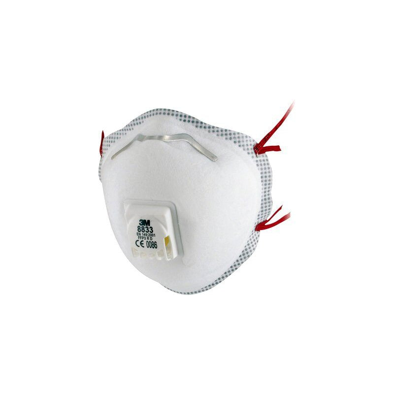 Masques FFP3 avec soupape – 3M 8833 – boîte de 10 – photo 3