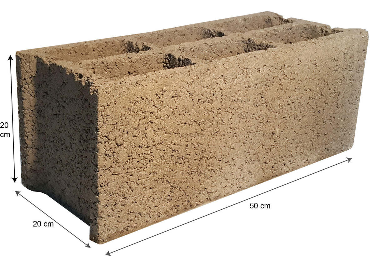 Parpaing creux béton B40 NF – Alkern – 20 x 20 x 50 cm – photo 2