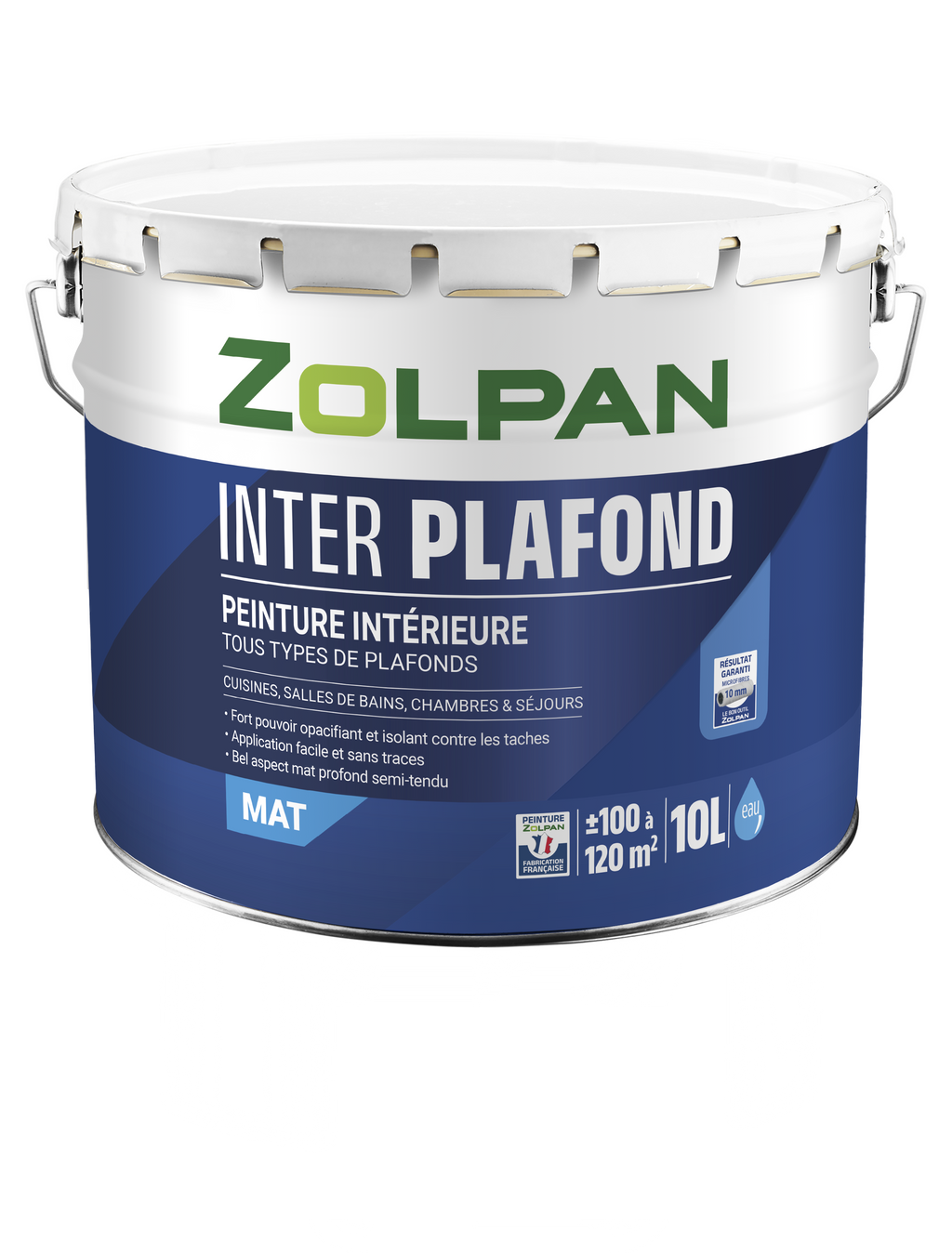 Peinture plafond blanc mat profond Zolpan Inter Plafond – 10 L – photo 2