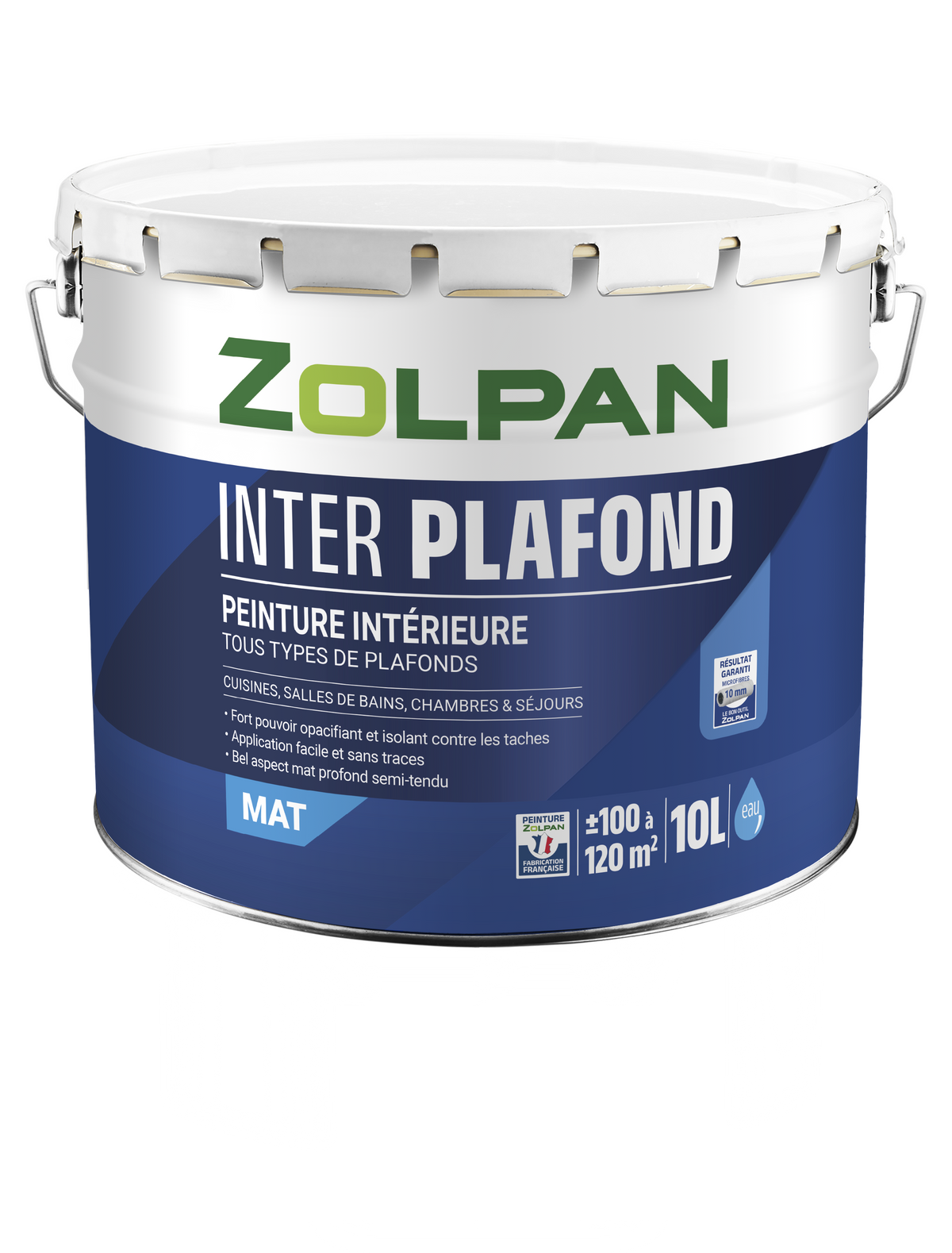 Peinture plafond blanc mat profond Zolpan Inter Plafond – 10 L – photo 2