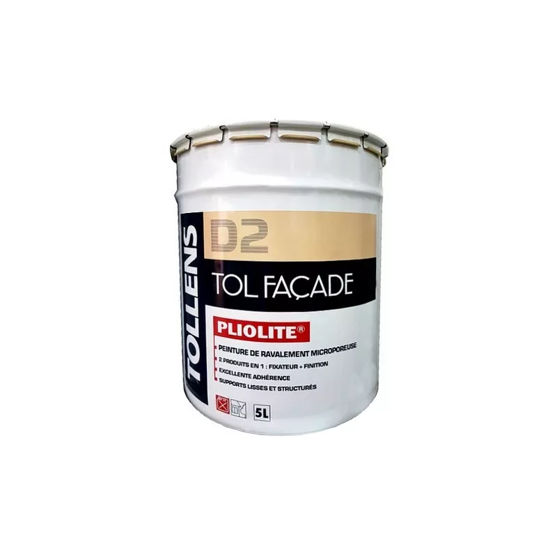 Peinture façade Pliolite mate Tollens Tol Façade Pliolite – blanc 15 L – photo 3