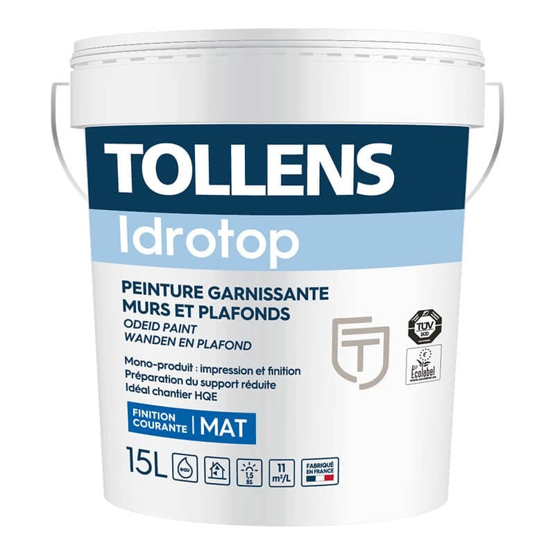 Peinture murale intérieure blanc mat Tollens Idrotop Mat – 15 L – photo 2