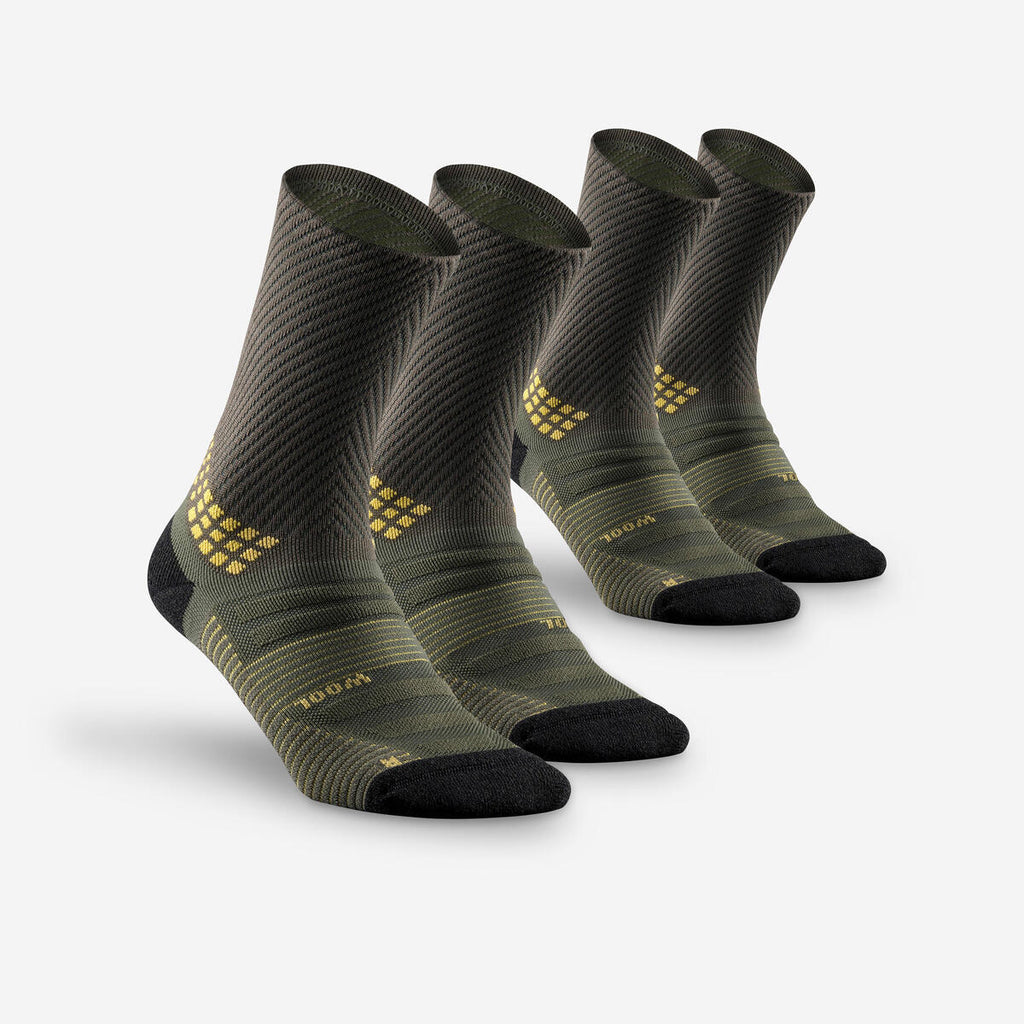 Chaussettes de randonnée hautes laine adulte, lot de 2 paires – Quechua Hike 900 – photo 1