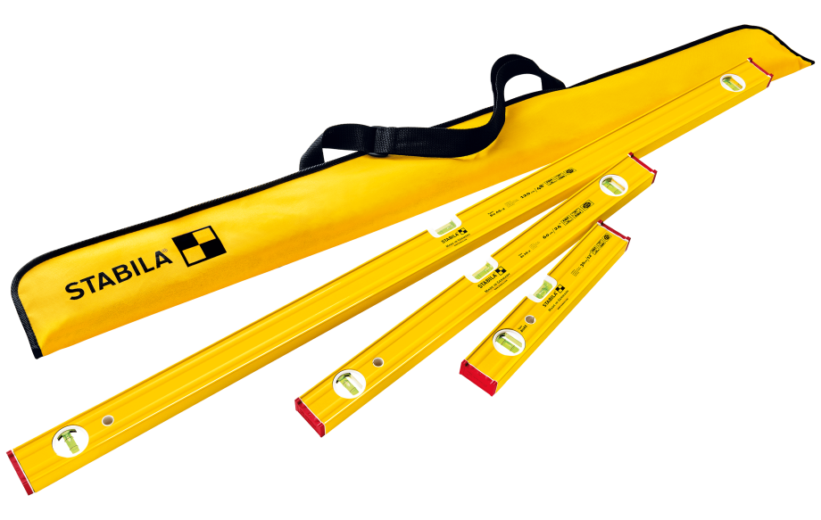 Set de 3 niveaux à bulle – PRO SET 80 AS 19714 – Stabila – 120 cm + 60 cm + 30 cm + housse