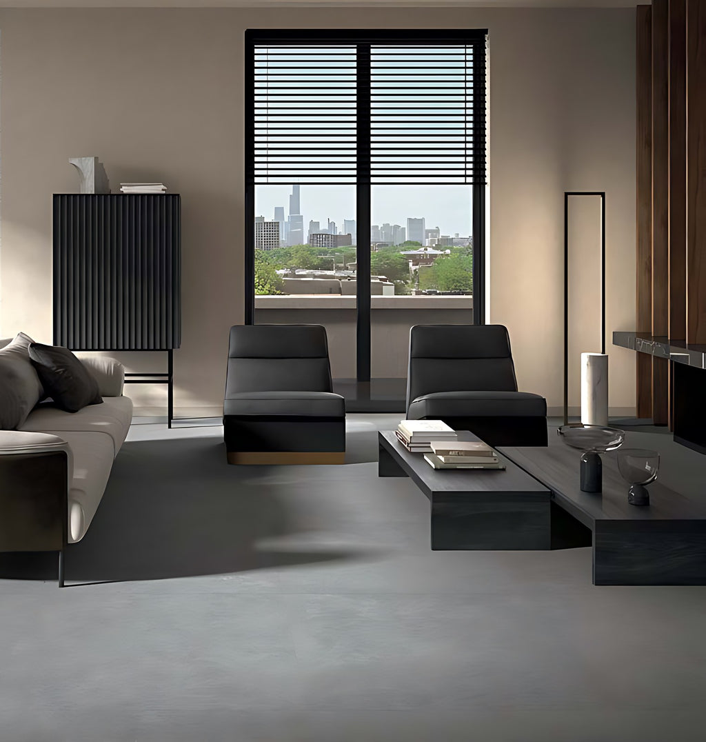Carrelage sol grès cérame Vis aspect béton 90 x 90 cm rectifié