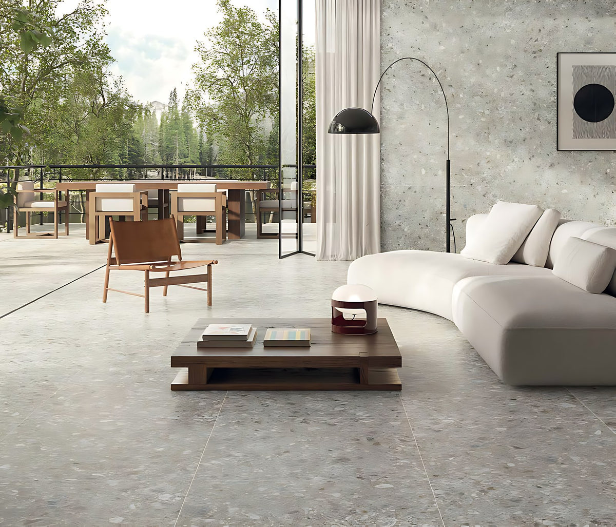 Carrelage grès cérame Reaction aspect béton rectifié