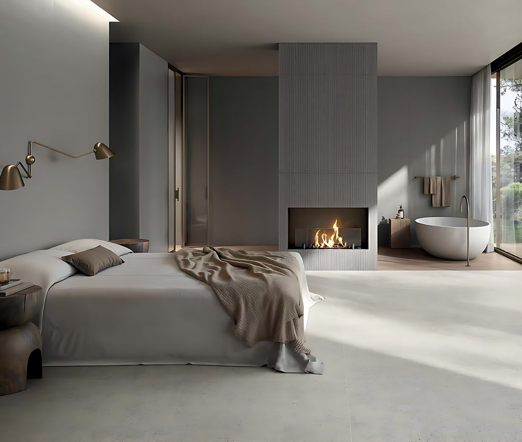 Carrelage grès cérame émaillé Element aspects béton et bois rectifié