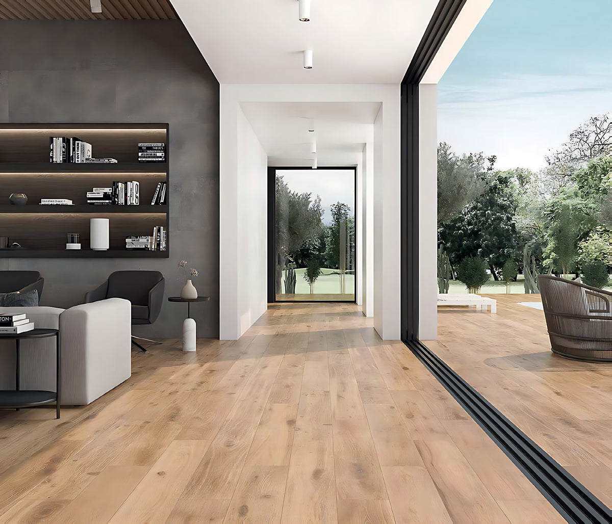 Carrelage grès cérame Naturwood aspect bois 20 x 120 cm rectifié