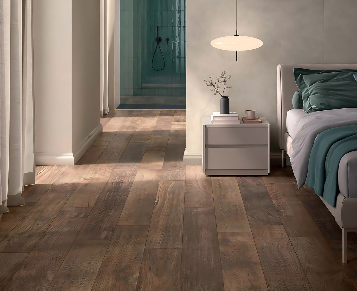 Carrelage sol grès cérame émaillé Nodis 20 x 120 cm aspect bois
