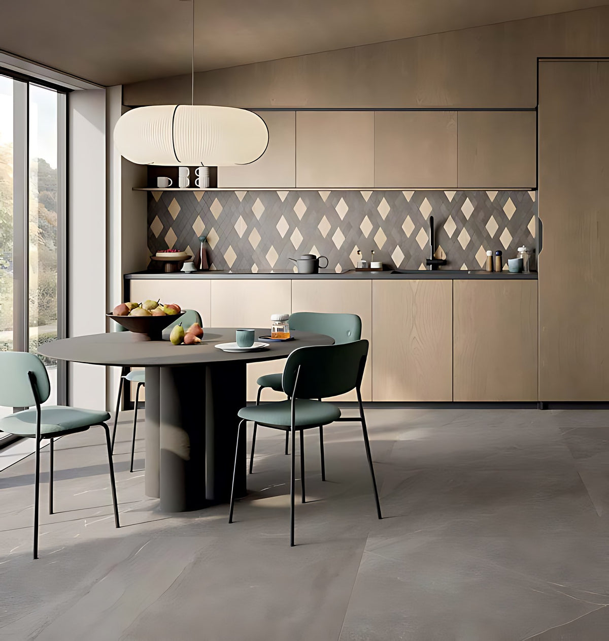 Carrelage sol grès cérame Angers 100 x 100 cm mat rectifié