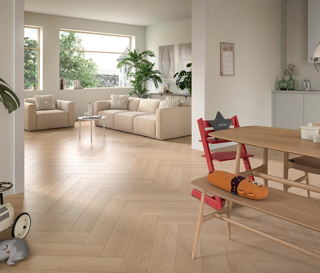 Sol stratifié Bâton rompu 840 x 168 mm, 8 mm, classe 32