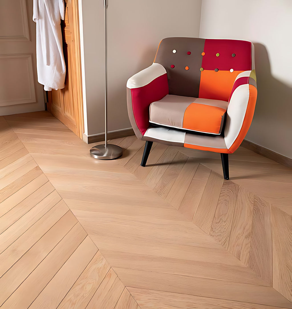 Parquet chêne Point de Hongrie 10 mm, largeur 90 mm