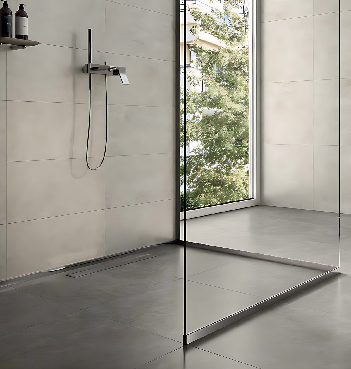 Faïence murale Chill aspect béton 30 x 60 cm mate