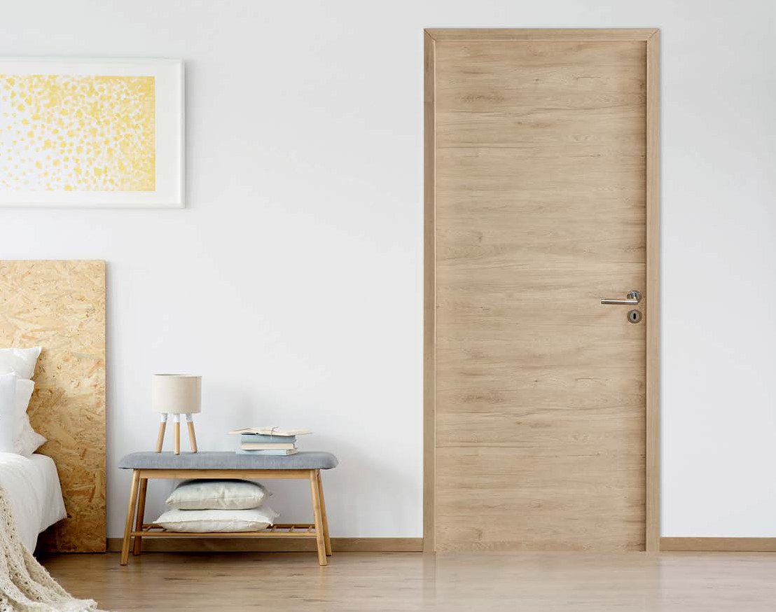 Bloc-porte mélaminé Fuji, décor Terra structuré