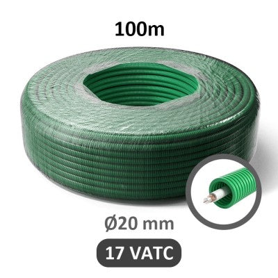Gaine ICTA préfilée câble coaxial TV 17VATC Ø 20 mm couronne de 100 m – Preflex PFV20ETV17A – photo 1