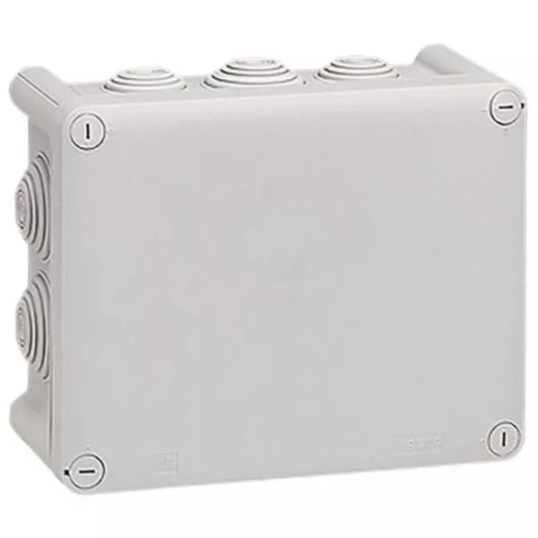 Boîte de dérivation étanche Plexo rectangulaire 155 × 110 × 74 mm 10 embouts gris – Legrand