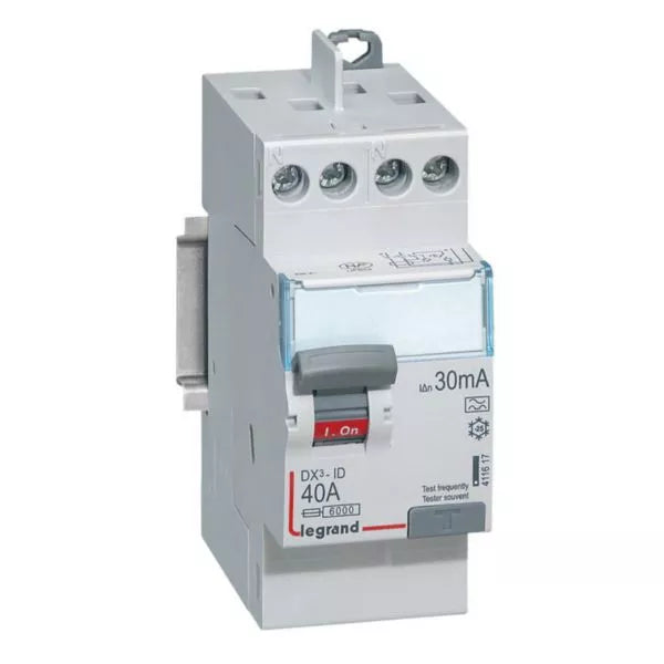 Interrupteur différentiel 2P 40 A 30 mA type A à vis – Legrand