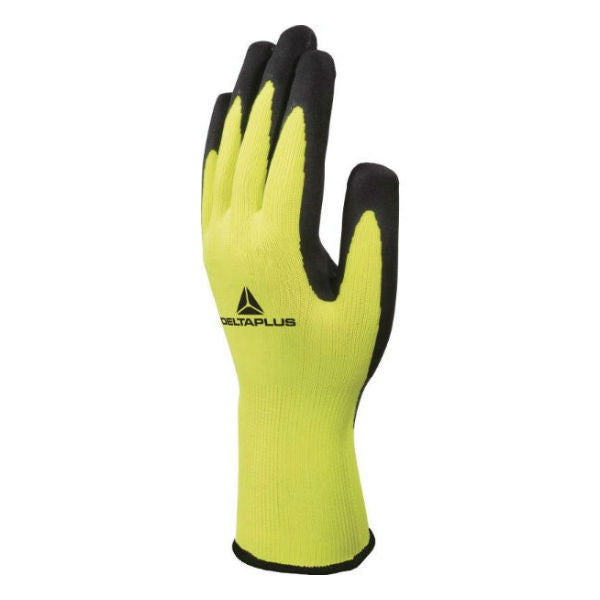 Gants de manutention paume enduite – Delta Plus APOLLON VV733 – jaune fluo/noir – photo 3